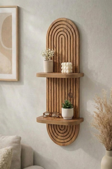 Hanah Home Estantería de Pared Artmtkwll2D - Oak Hanah Home Estantería de Pared Artmtkwll2D - Oak